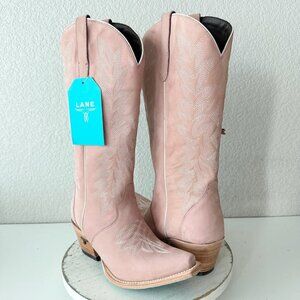 Lane Gallatin Womens Cowboy Boots 10 Pink Cowgirl Western Mid Calf Pointed Toe